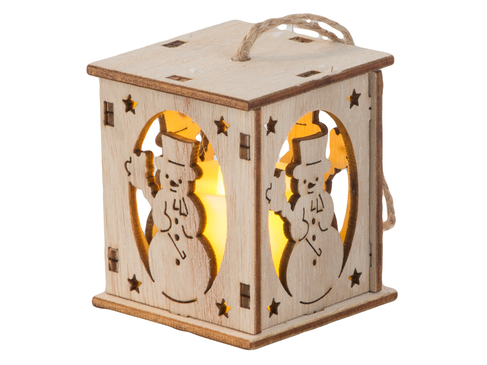 Wooden Lantern, Christmas Tree Decoration
