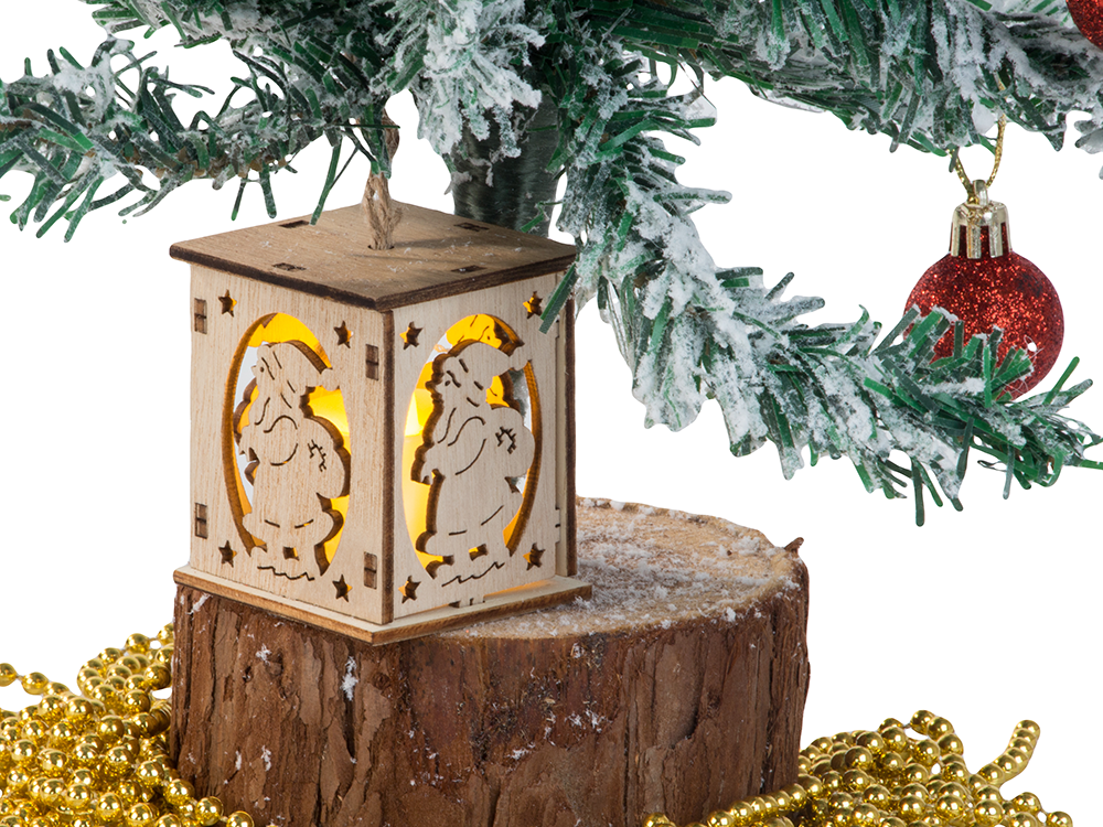 Wooden Lantern, Christmas Tree Decoration