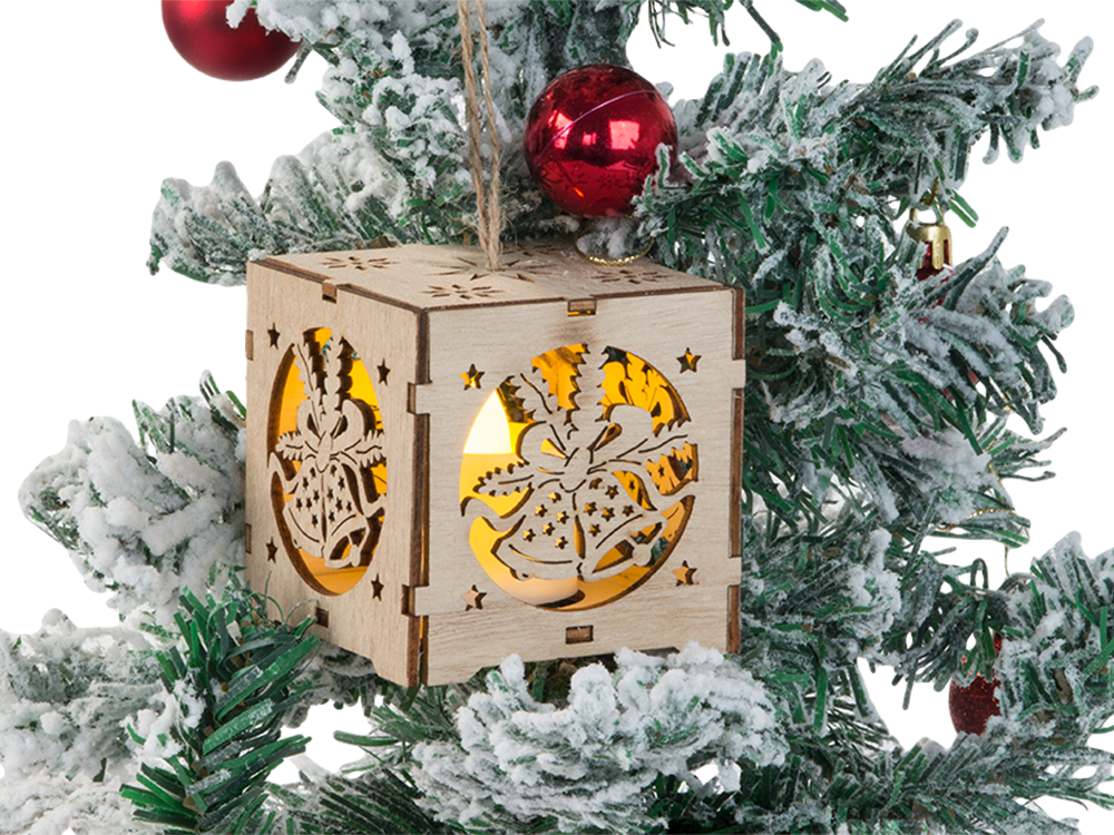 Wooden Lantern, Christmas Tree Decoration
