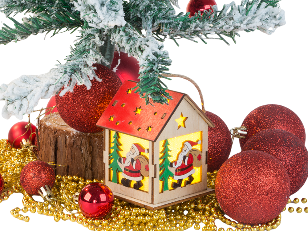 Wooden Lantern, Christmas Tree Decoration