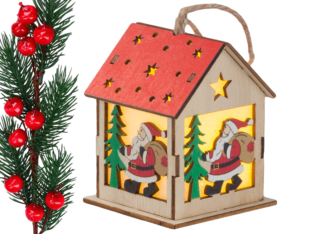 Wooden Lantern, Christmas Tree Decoration