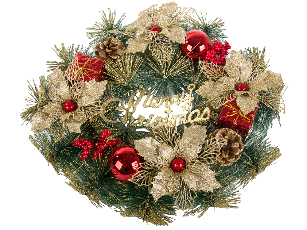 Christmas Wreath with Decorations, 40 cm