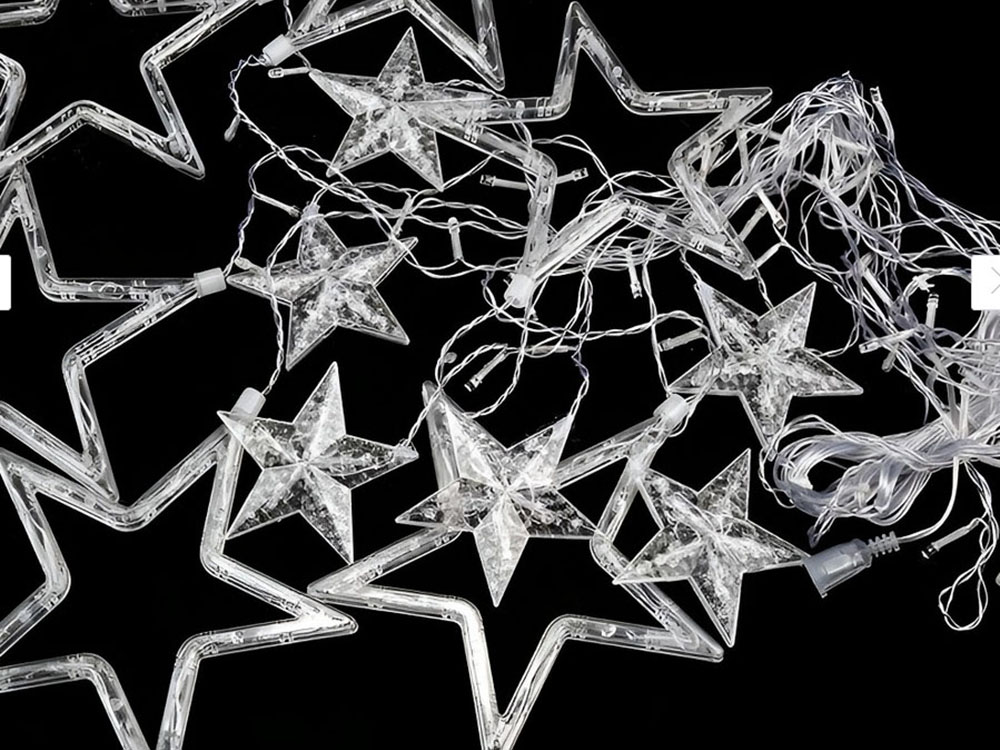 Lights Star Garland Light Curtain 138 LED Outdoor Indoor, Warm color