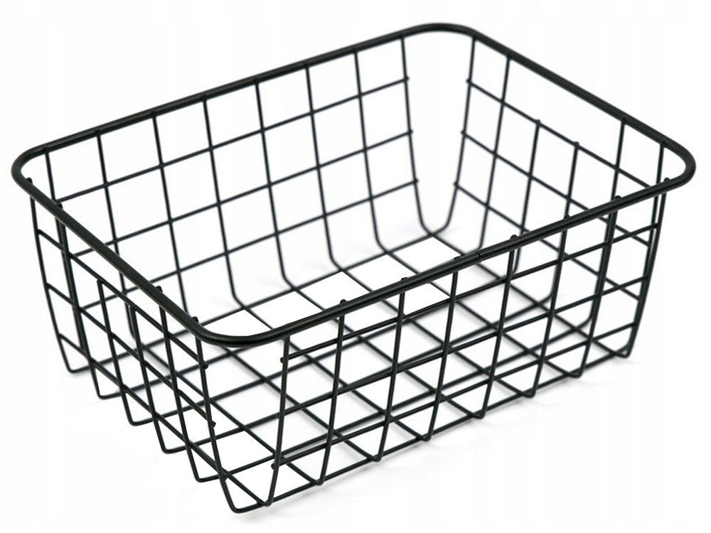 Large Metal Wire Basket Organizer for Kitchen and Home, Black