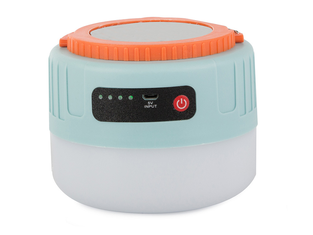 Saules enerģijas LED kempinga lampa ar USB (0)