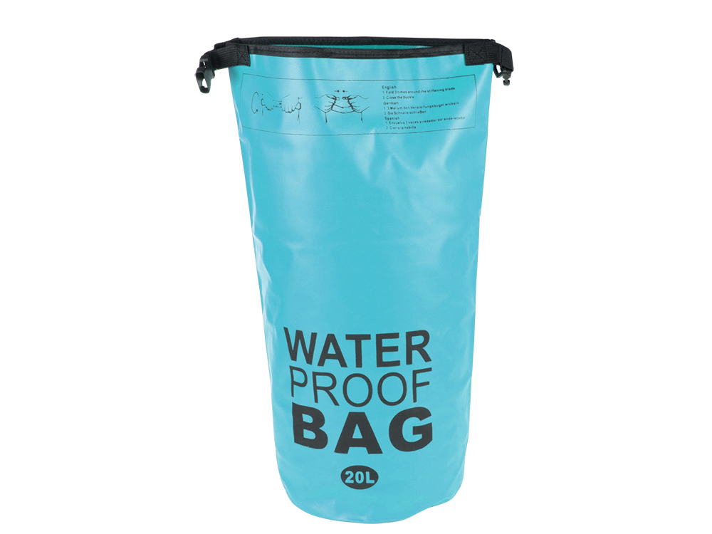 Waterproof Dry Bag / Backpack 20L, Light Blue