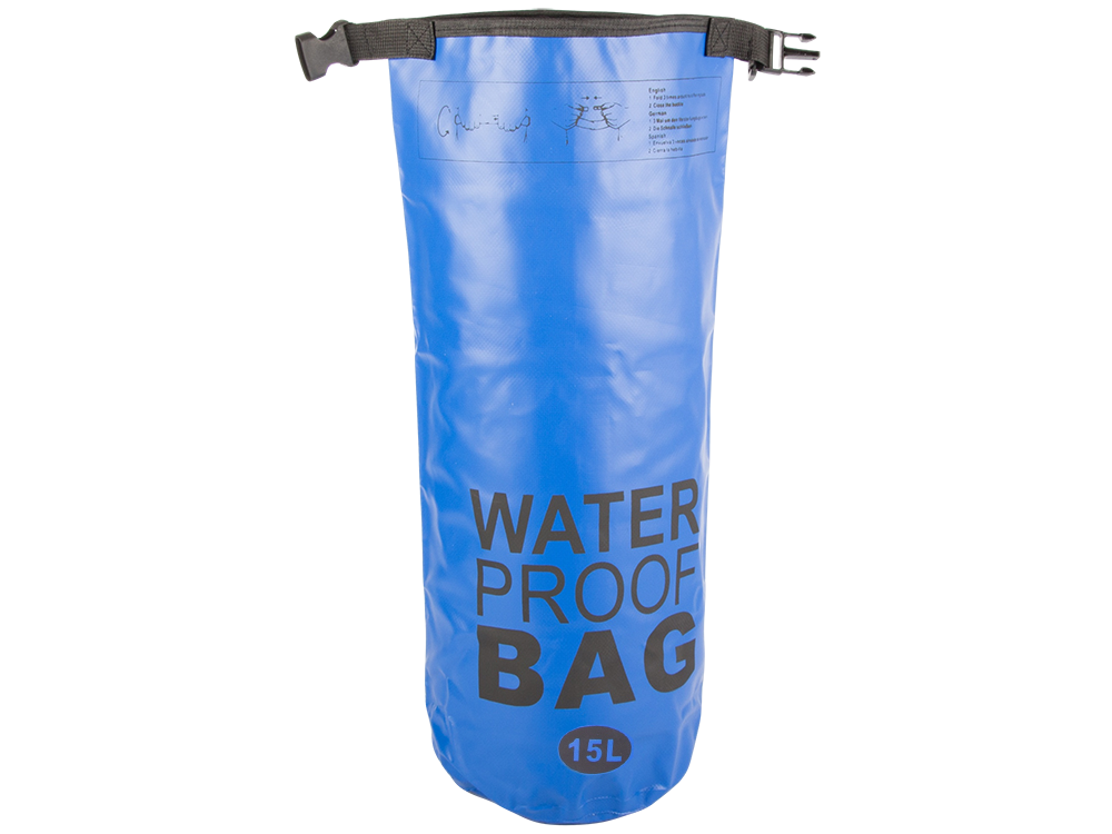 Waterproof Dry Bag / Backpack 15L, Blue
