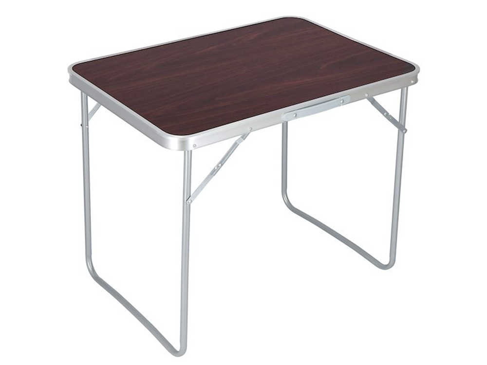Folding Camping and Garden Table, 70x50 cm, Brown