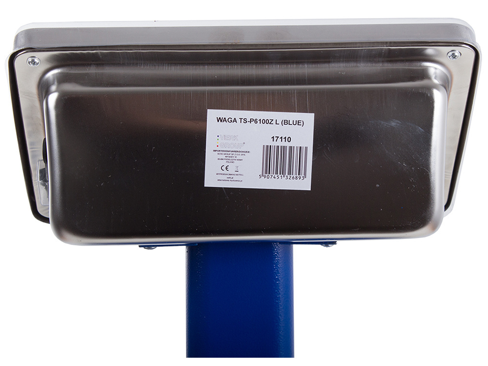 Elektroniskie platformas svari ar atzveltni, 100 kg, LCD, zili