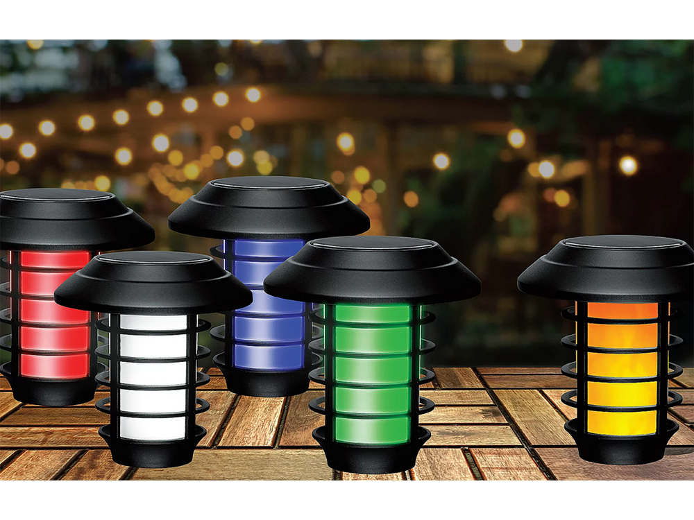 Solar Garden Lamp - Torch with RGB Lighting and Remote Control