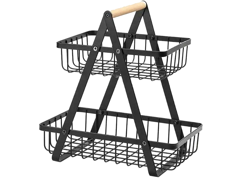 Kitchen Shelf Organizer Two-Level Fruit Basket