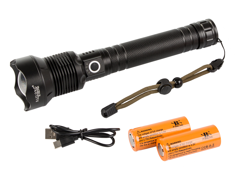 Тактический военный фонарь Bailong X92 CREE XHP90, 1000м, зум