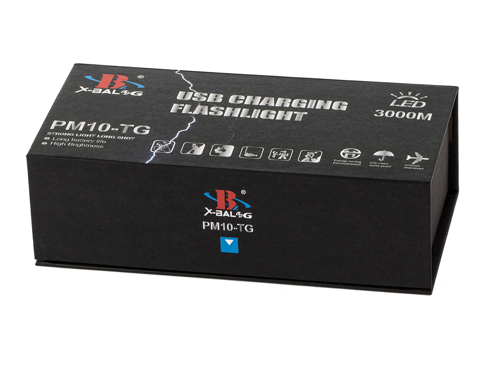 Тактический светодиодный фонарь Bailong M1682 с зумом, Power Bank