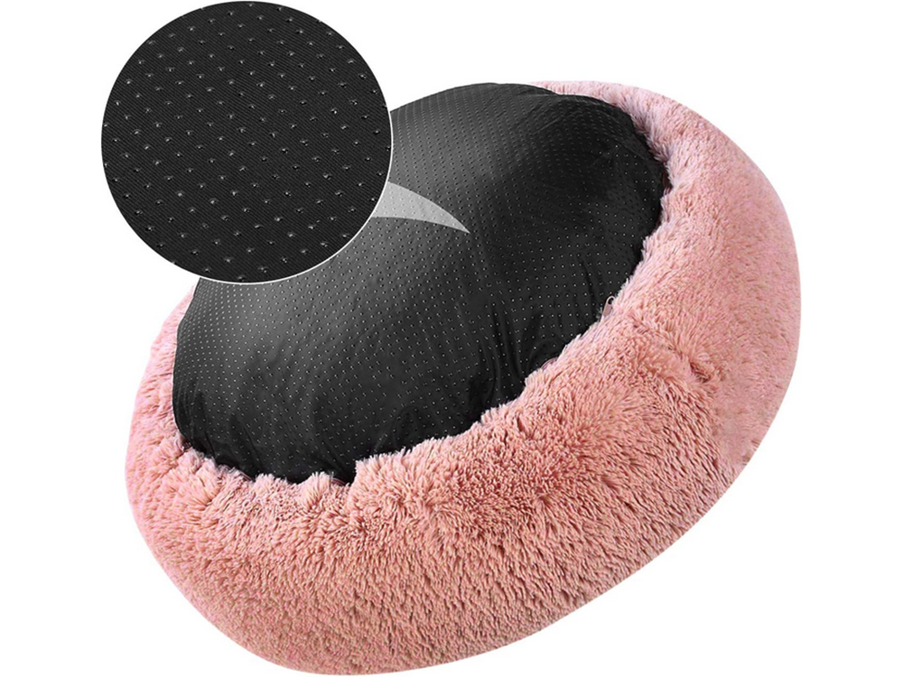 Plush Bed for Dogs and Cats, Soft, 100 cm, Pink