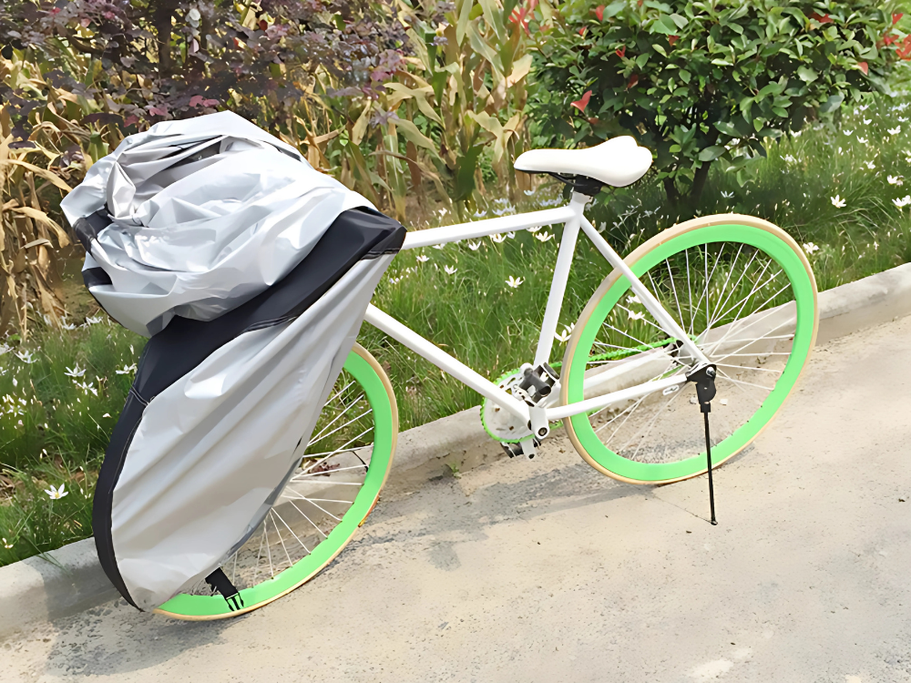 Waterproof Protective Bike and Motorcycle Cover 200×110 cm, Silver-Black