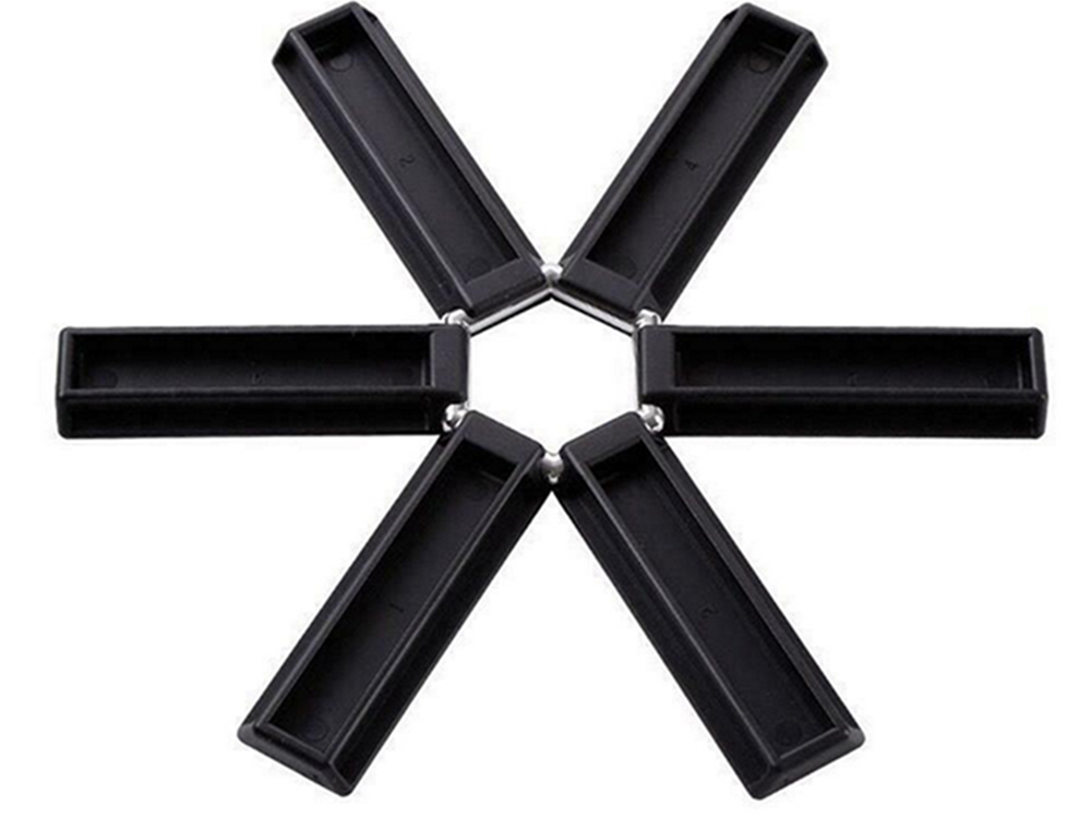 Foldable Trivet for Hot Pots and Pans, 19 cm, Black