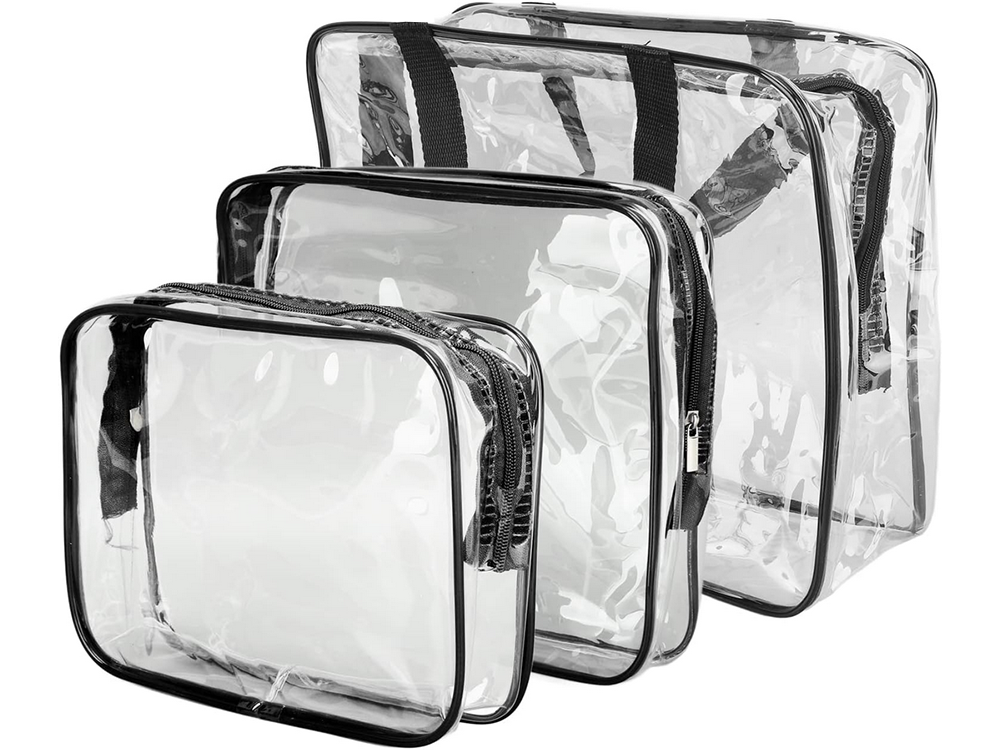 Clear Toiletry Bag Set 3-in-1 Travel Organizer for Flights