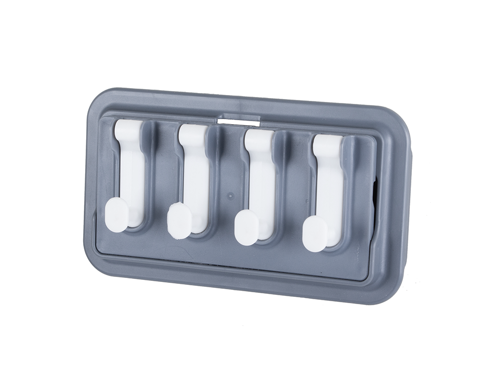 Multifunctional Kitchen and Bathroom Hanger with Shelf and 4 Hooks