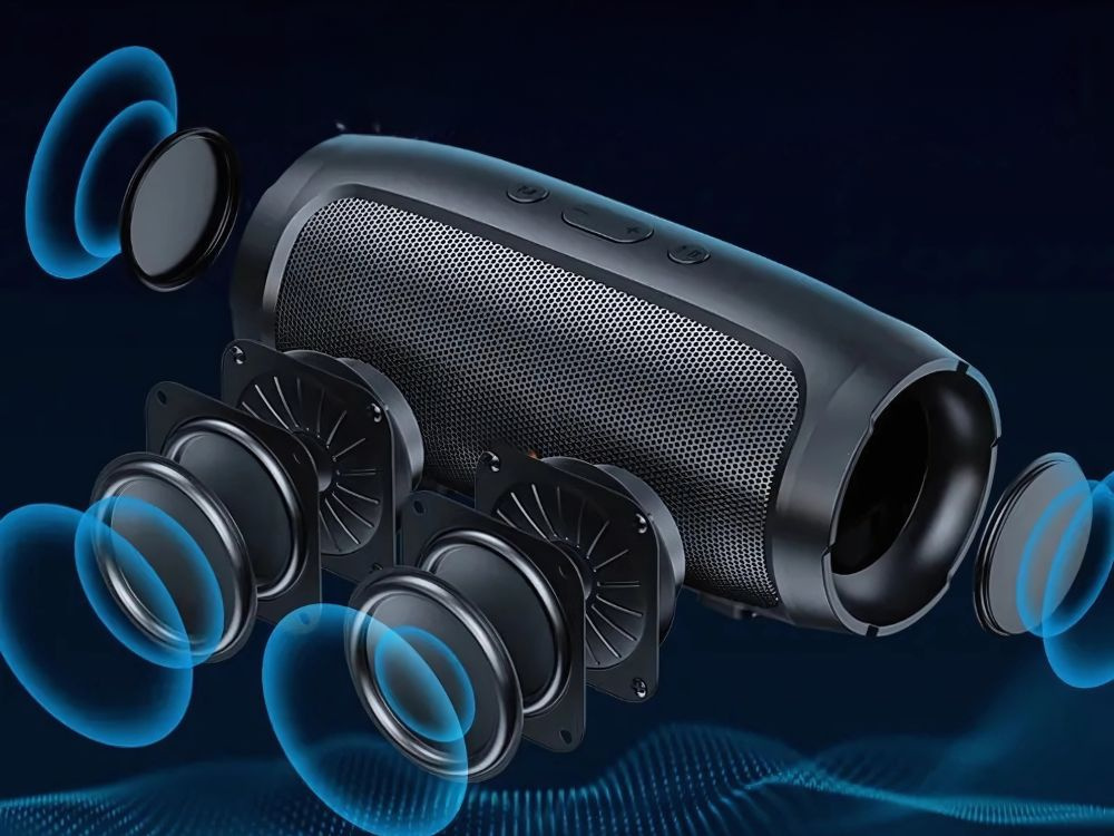 Pārnēsājams Bluetooth skaļrunis Charge Mini 3+ ar FM radio un USB, melns (3)