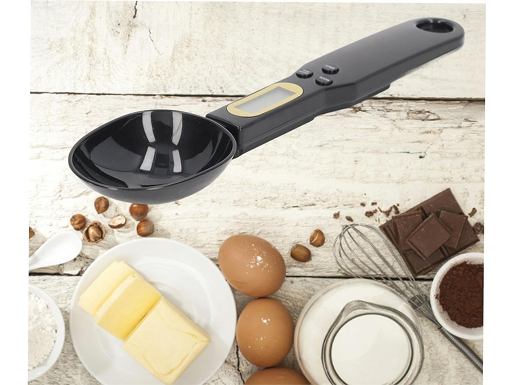 Digital Kitchen Spoon Scale with LCD Display, 500g, Black