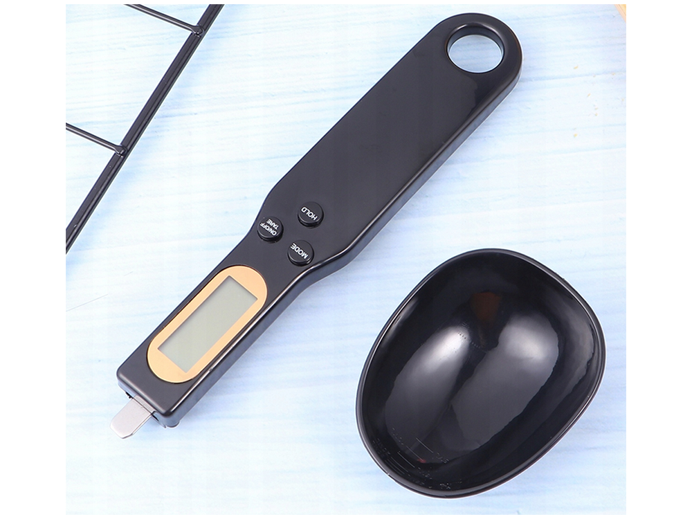 Digital Kitchen Spoon Scale with LCD Display, 500g, Black
