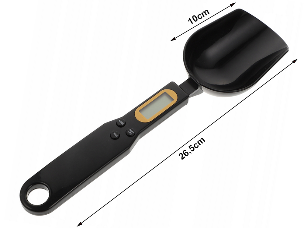 Electronic Kitchen Spoon Scale with LCD Display, Black