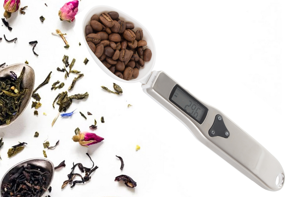 Электронная ложка-весы с LCD дисплеем, точная, 500 г, белая