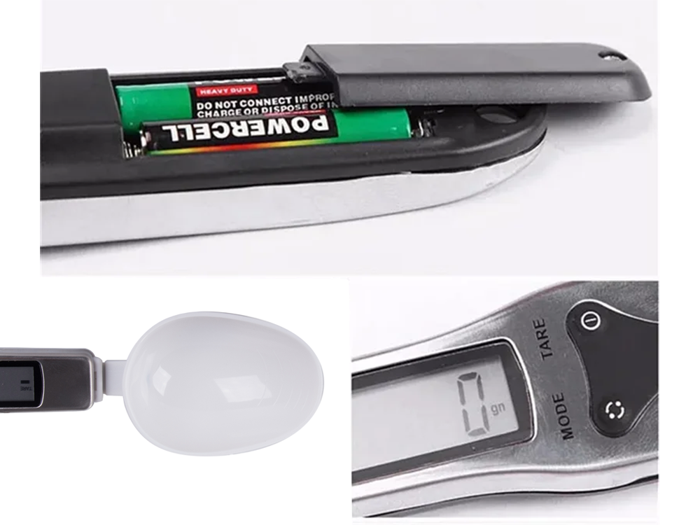 Электронная ложка-весы с LCD дисплеем, точная, 500 г, белая