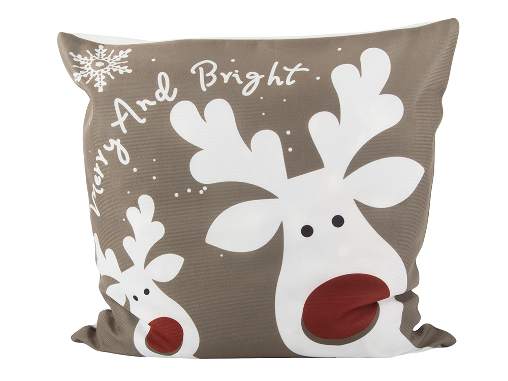 Christmas Reindeer Pillow Cover 45x45 cm Rudolph Design
