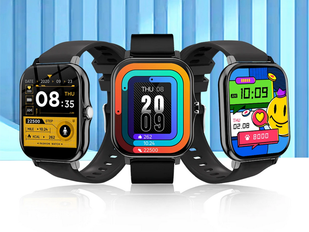 Smartwatch for Men and Women with Bluetooth Calls, Fitness Tracker, Black
