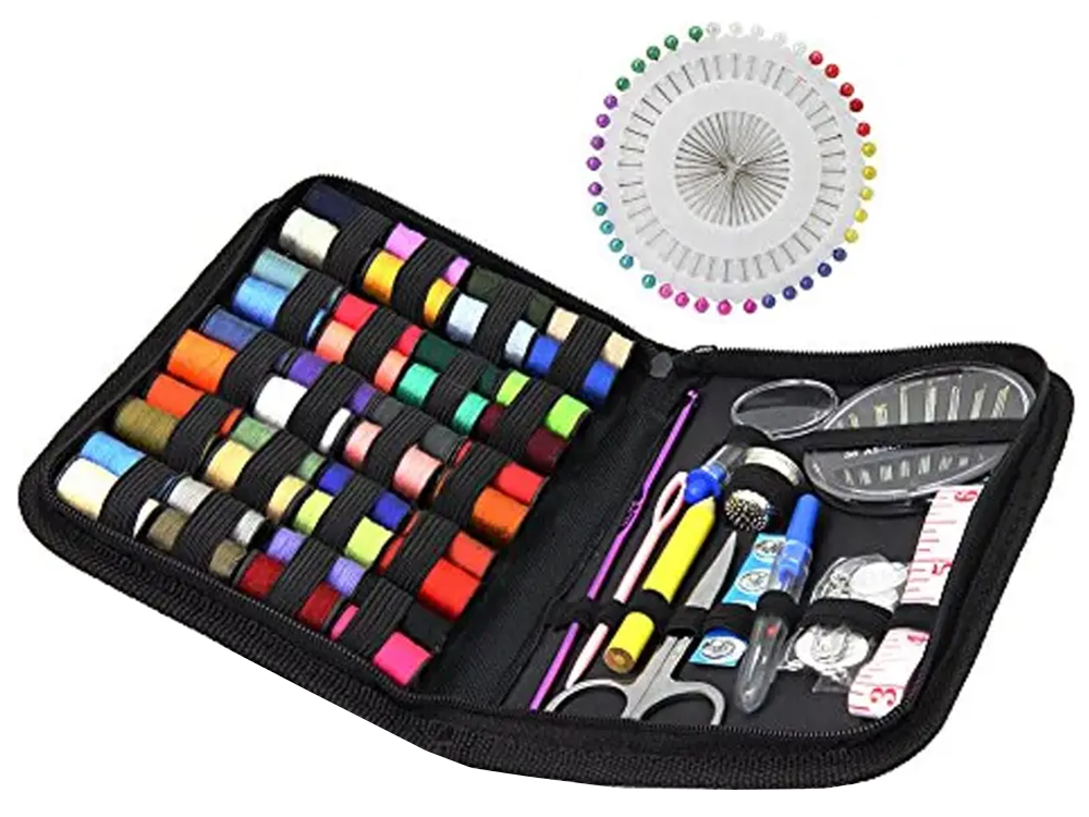Sewing Kit 27057 with Zipper Case, Needles and Threads