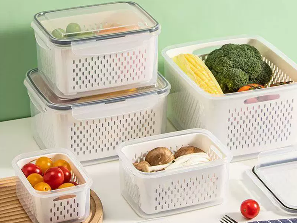 Food Storage Container Set with Baskets and Seal, 4 pcs