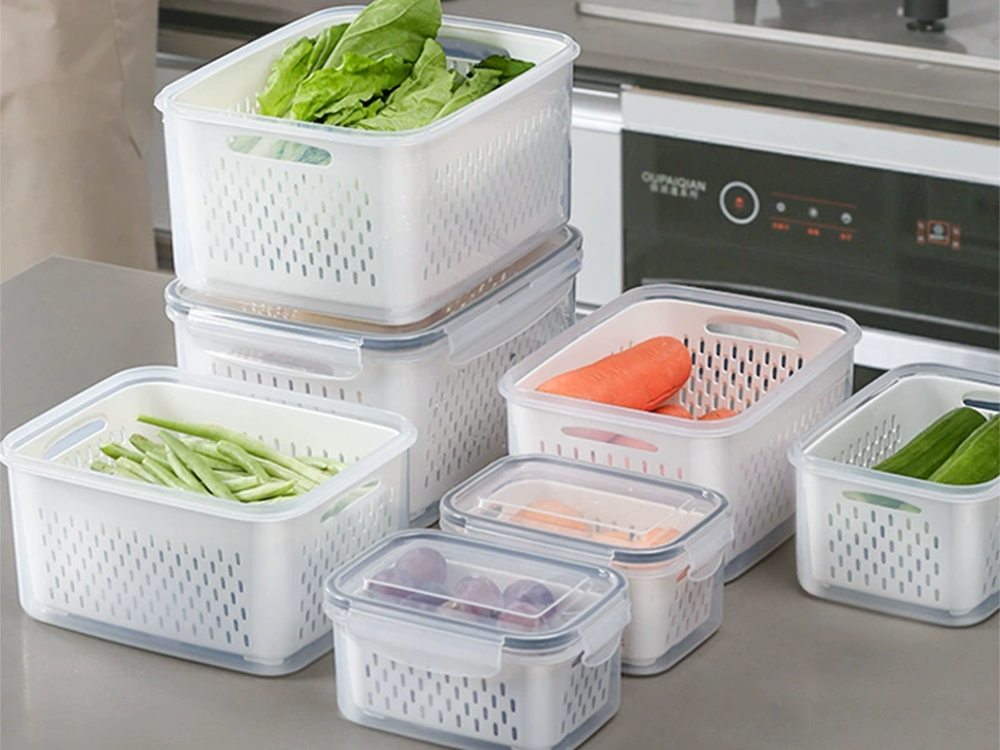 Food Storage Container Set with Baskets and Seal, 4 pcs