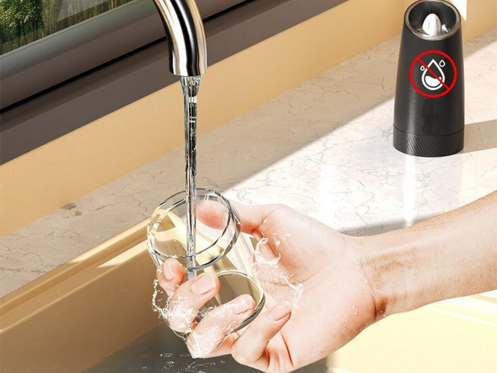 Electric Gravity Salt and Pepper Grinder with Adjustable Grind and LED Light