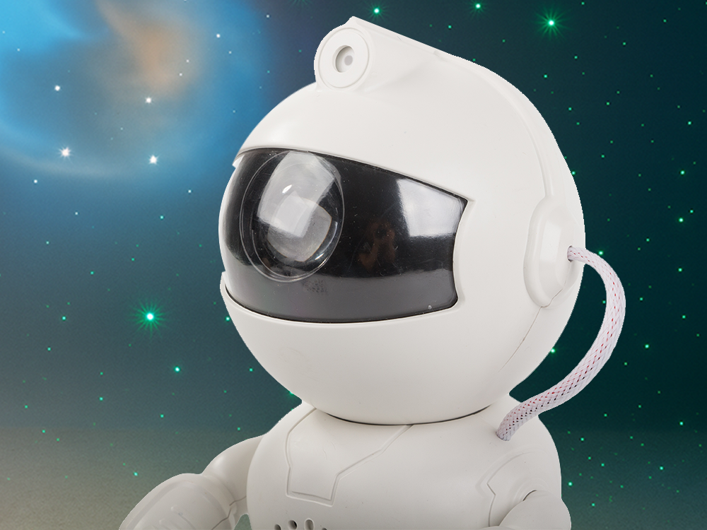 Astronaut Star Projector, Galaxy Night Light for Kids with Bluetooth Speaker and Remote, white