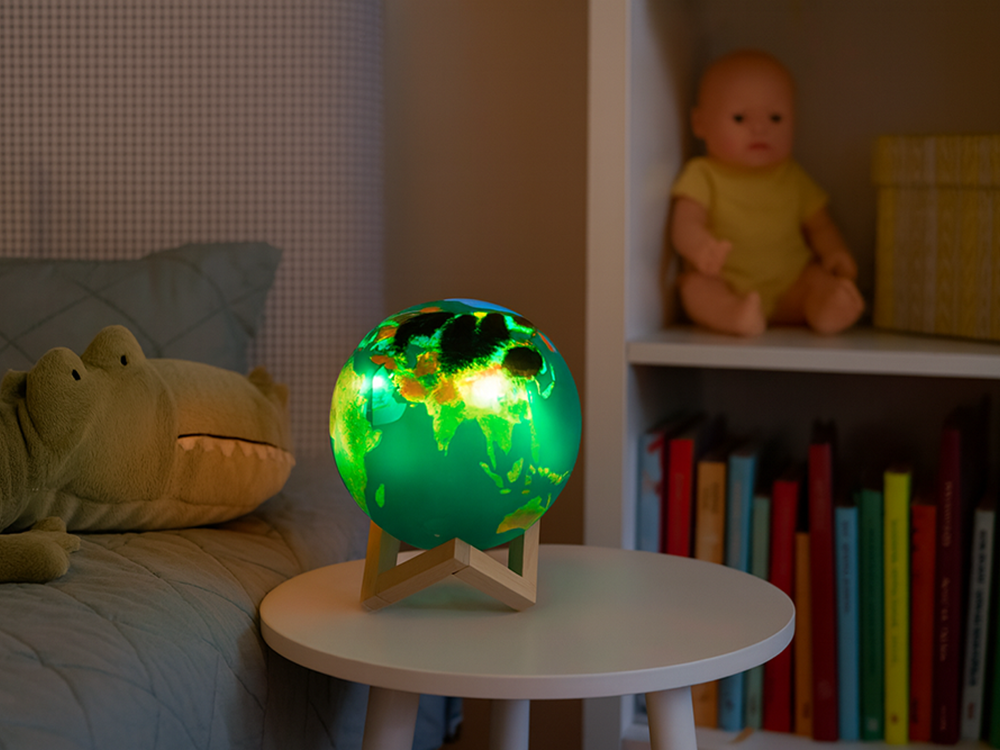 3D Globusa Naktslampa RGB ar Tālvadības Pulti, 20 Režīmi Bērniem