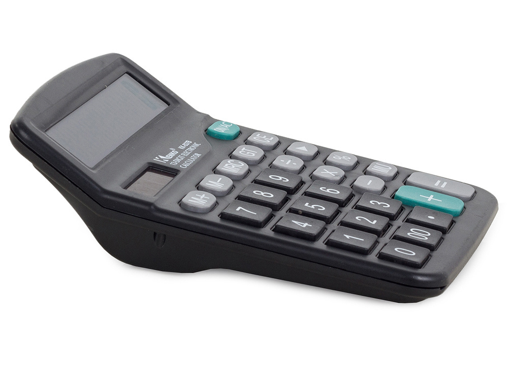 Galda kalkulators 12 ciparu ar lielu displeju birojam un skolai, melns (3)