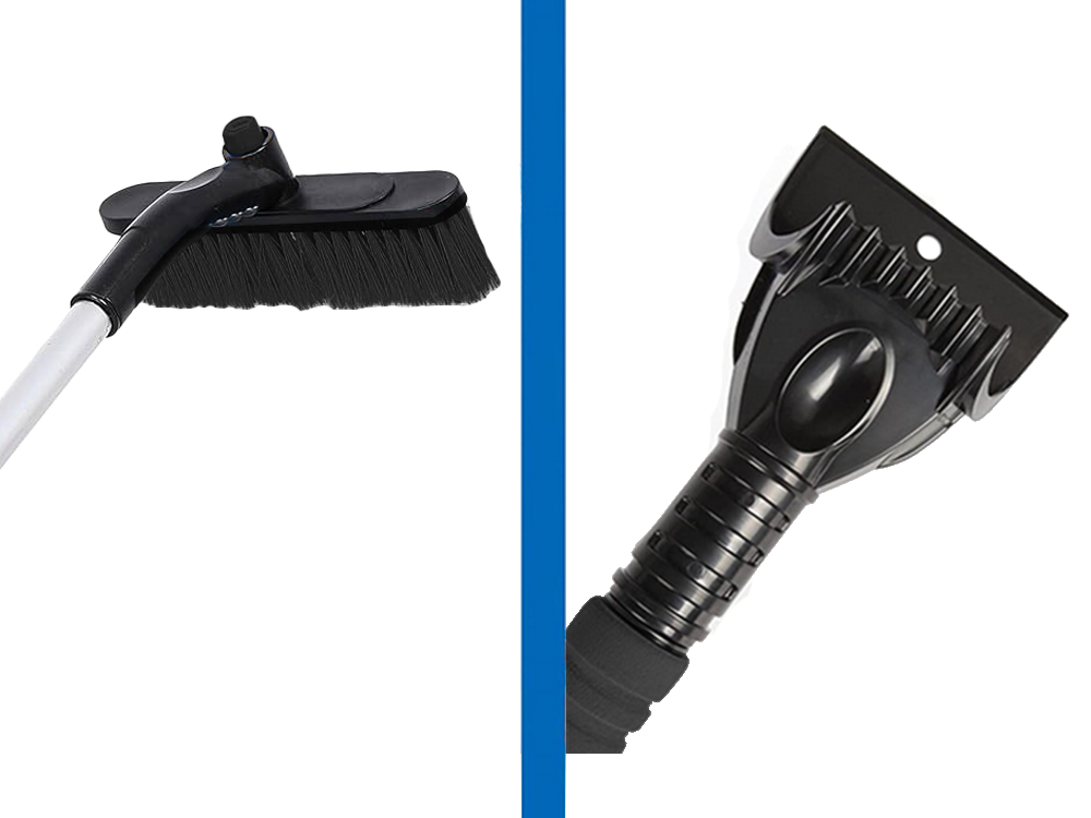 Extendable Snow Brush and Ice Scraper for Car Windshield and Windows, Black