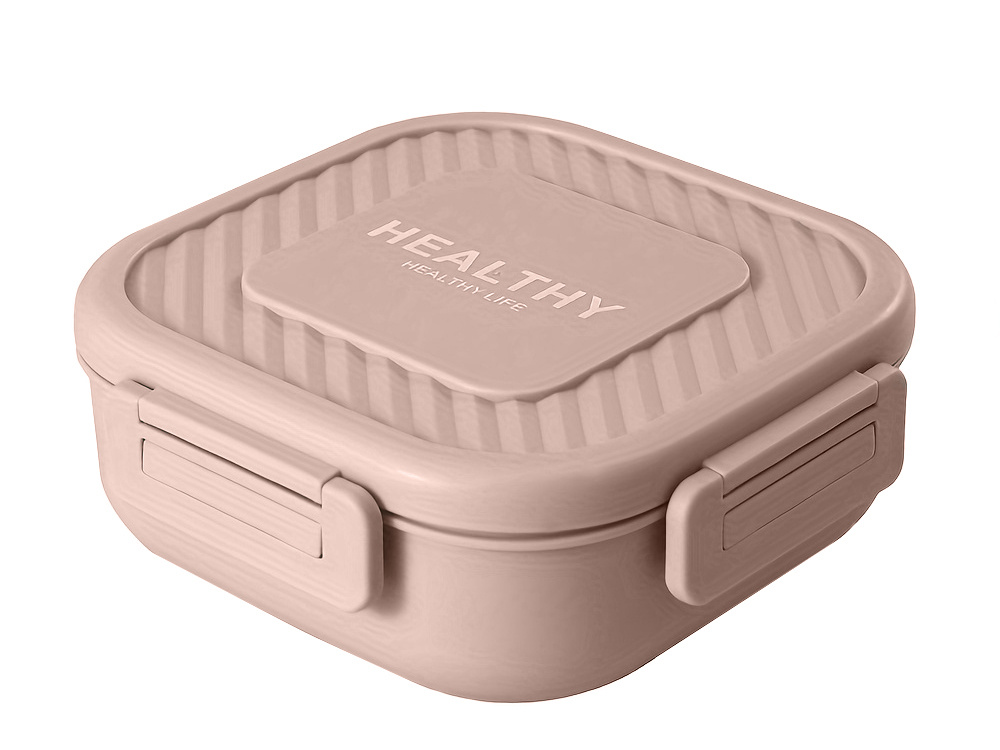 Bento Lunch Box with 3 Compartments and Utensils for Adults & Kids, Pink
