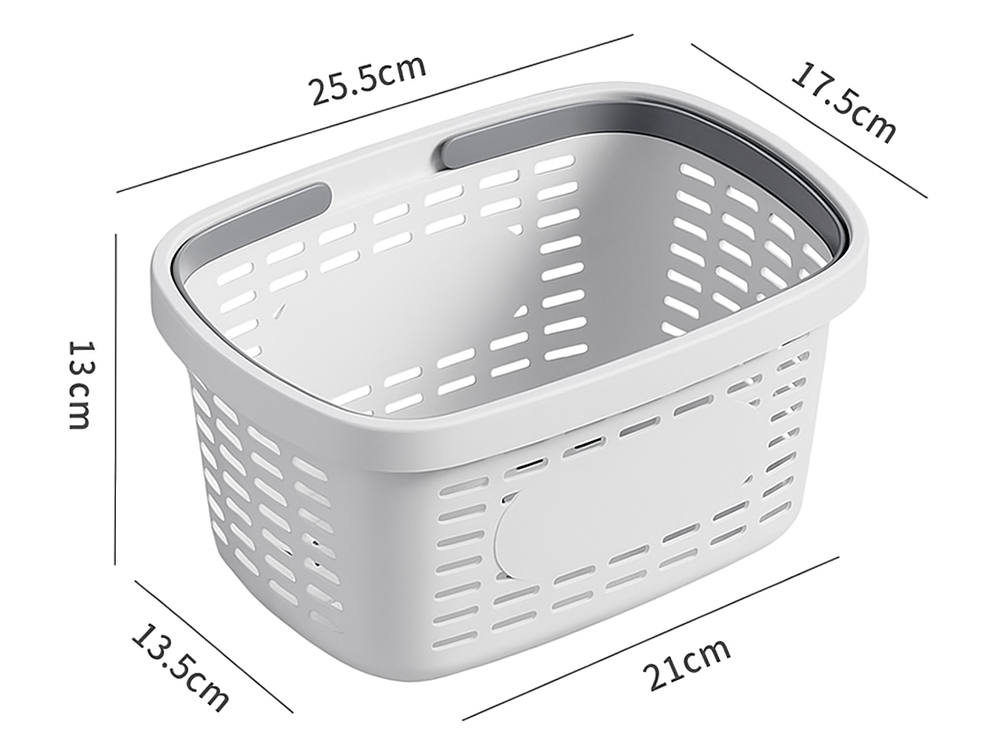 Universal Organizer Basket with Handles, 25.5x17.5x13 cm