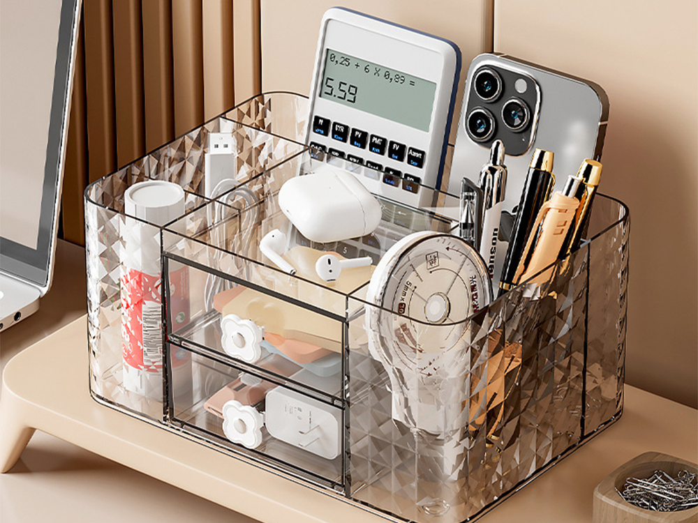 Makeup Organizer with Drawers for Cosmetics and Jewelry Bathroom Vanity Desk Storage