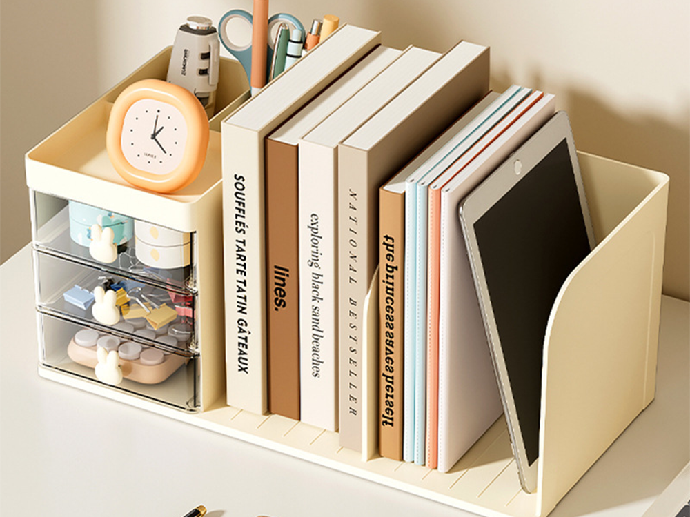 Desk Organizer with Drawers and Book Shelves