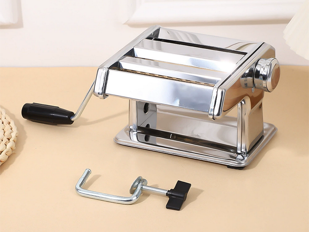 Pasta Maker Machine for Homemade Spaghetti and Lasagna, Stainless Steel with 7 Settings