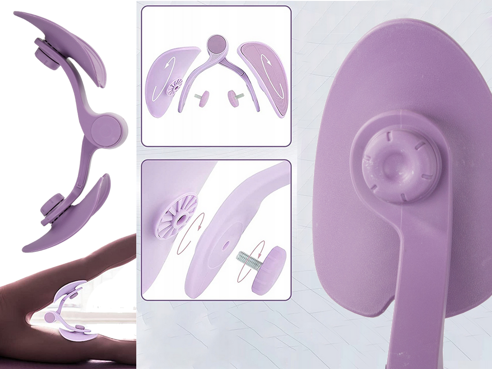 Thigh Master Exerciser for Inner Thighs Pelvic Floor and Glutes Fitness Trainer, purple