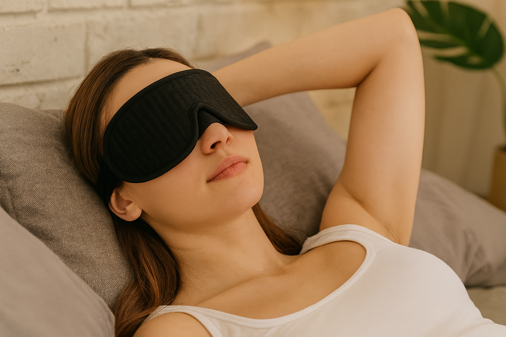 3D Sleep Mask Contoured Blackout Eye Mask for Deep Sleep Relaxation and Travel