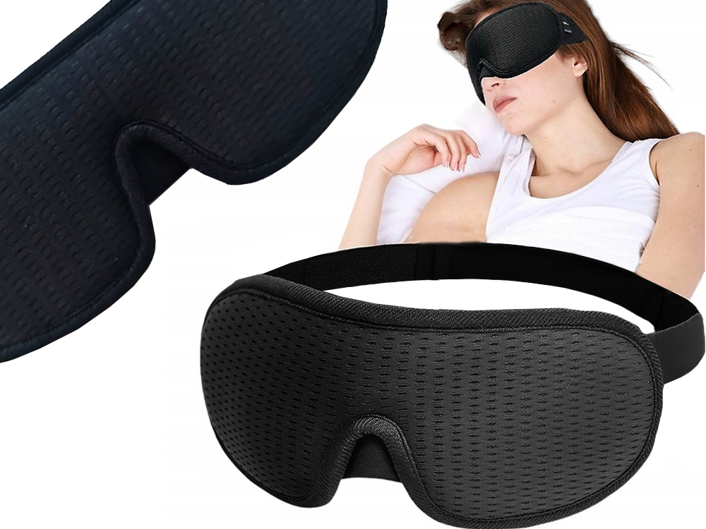 3D Sleep Mask Contoured Blackout Eye Mask for Deep Sleep Relaxation and Travel