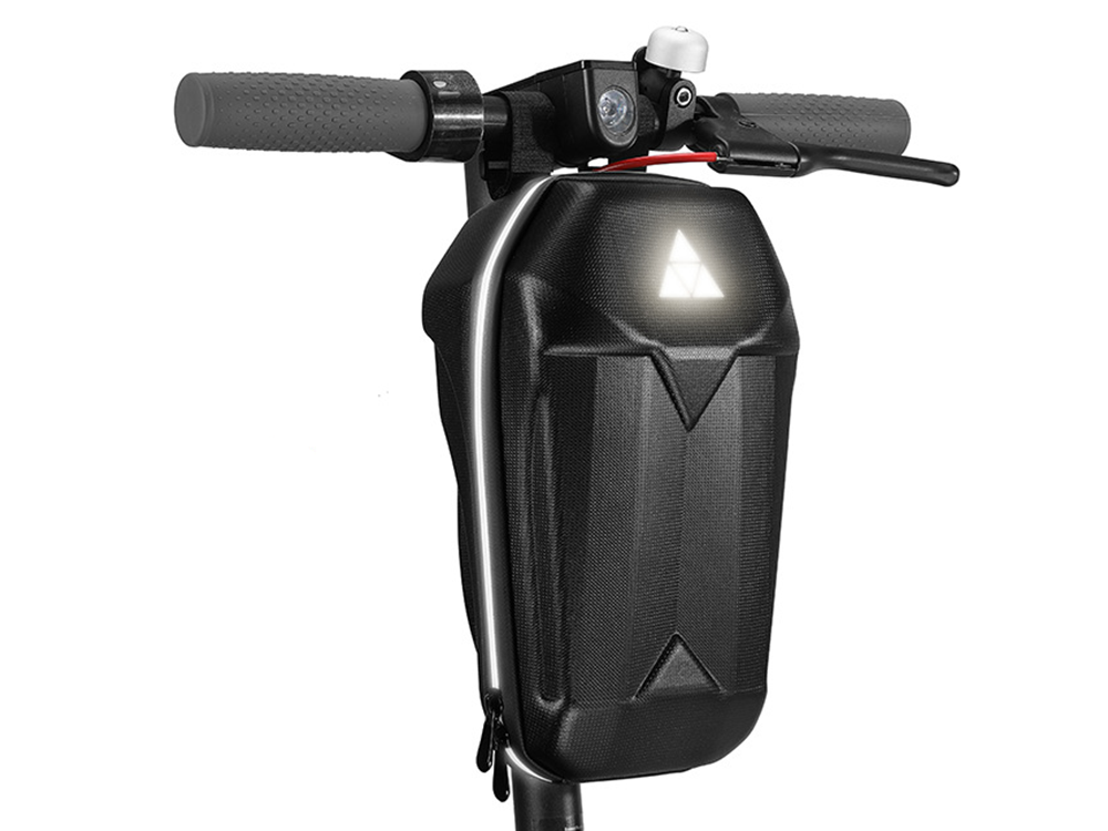 Waterproof Electric Scooter Handlebar Bag, Hard Shell Storage Pouch with Reflector
