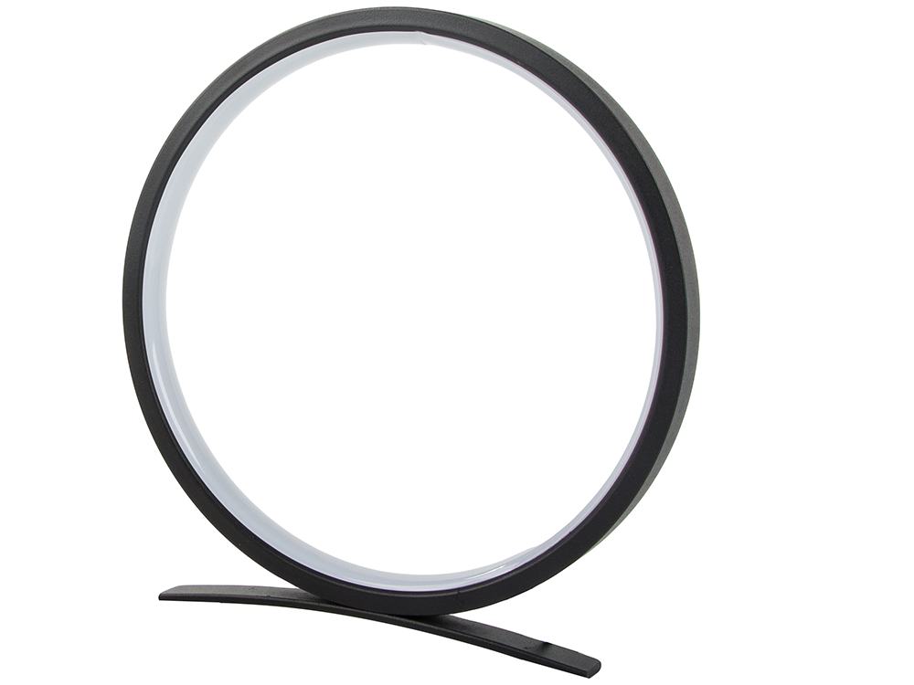 Modern LED Ring Table Lamp with Adjustable Color Temperature and Brightness, Black