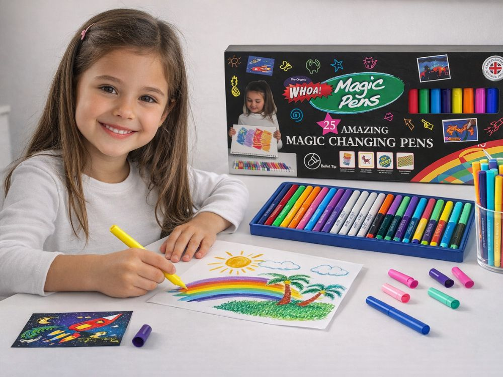 Magic Color Changing Markers Set 25 Pieces Creative Kids Art Pens, Multicolor