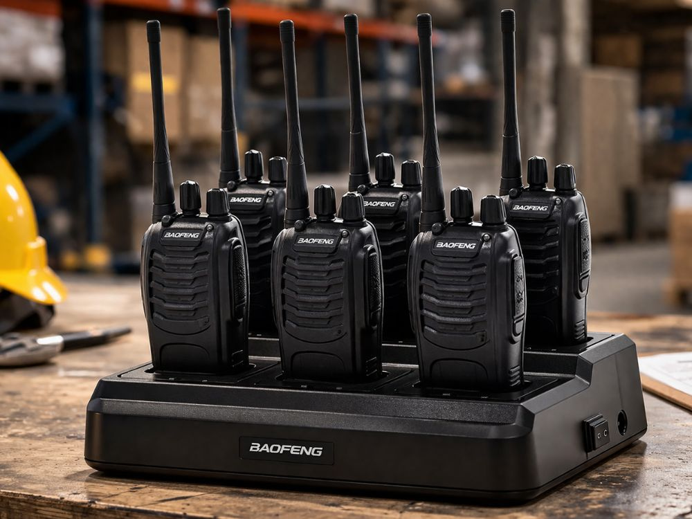Зарядная станция на 6 раций Baofeng BF-888S, черная